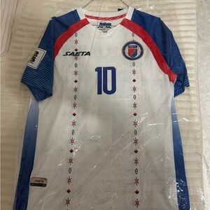 Haitian soccer World Cup jersey Men's Blue and White